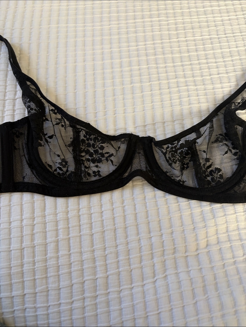 Journelle black lace balconette bra 32A
